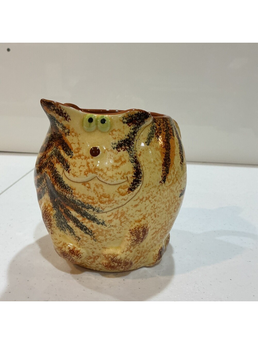 Whimsical St. Michael HandPainted 1960’s Fat Cat Pitcher